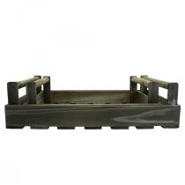 Artikel Vintage Tablett Holztablett rechteckig Braun 48/46,5cm 2er-Set