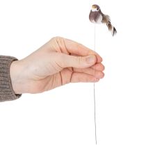 Artikel Dekovögel aus Schaumstoff mit bunten Federn 5 cm für Wohnraumdekoration, 18 Stück