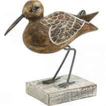 Vogel-Skulptur aus Holz, Baddeko, Wasservogel H22cm