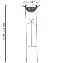 Artikel Deko Vogelbad Blumenschale mit Rankhilfe Nostalgie Look Stilvoller Gartenakzent 75cm