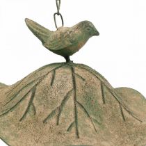 Vogeltränke hängend Metall Vogelbad Garten Antikoptik H28cm