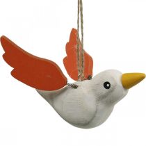 Deko Vögel Holz zum Aufhängen Vogel Frühlingsdeko 10,5cm 6St