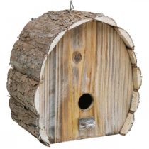 Artikel Deko-Nistkasten aus Holz, Vogelhaus zum Hängen, Natur/Weiß, H22cm B21cm