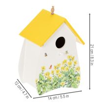 Artikel Vogelhaus dekorativ mit Blumenmuster für Innenbereich und Balkon 21cm