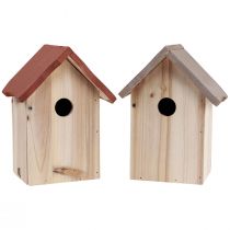 Vogelhaus aus Holz Nistkasten Natur Braun/Beige 23cm 1St