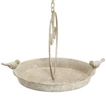 Artikel Vogeltränke zum Hängen aus Metall mit Herzmotiv Ø21,5 cm Antik-Look