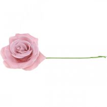 Artikel Wachsrosen Rosa Ø8cm 12 Stück für dekorative Gestaltung
