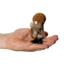 Artikel Set aus 3 Wichtel Figuren aus Filz und Kunststoff 10 cm mit Bart und Zipfelmütze