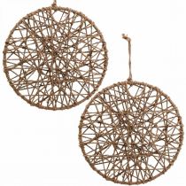 Wanddeko Boho Style, Dekoring Juteband Ø28,5cm 4St