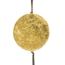 Artikel Wanddekoration aus Metall mit Ringen und Scheiben, Schwarz-Gold, 125 cm