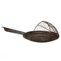 Artikel Metall Wanddeko Deko-Pfanne Ø29cm Braun Rostoptik für Innen und Außen