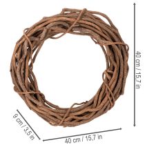 Artikel Weidenkranz Natur 40 cm rund aus Naturholz für Floristik und Dekoration