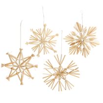 Artikel Weihnachten Strohsterne Weihnachtsbaumschmuck 8cm 12 St