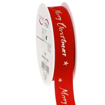 Artikel Weihnachtsband Rot Gold „Merry Christmas“ Band 25mm 20m