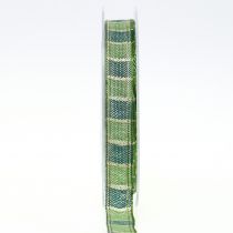 Weihnachtsband Grün 15mm 15m