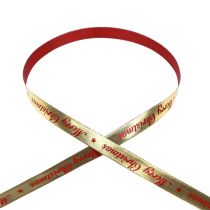 Artikel Weihnachtsband Merry Christmas Band Rot Gold 10mm 20m