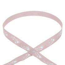 Geschenkband Sterne Weihnachtsband Altrosa Band 15mm 20m