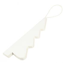 Artikel Hängedeko Weihnachtsbaum Papier Weiß Silber 20cm 5er Set