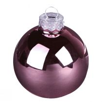 Artikel Weihnachtsbaumkugeln aus Glas Ø6 cm Rosa Apricot 24 Stück