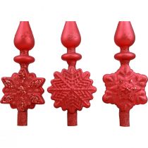 Artikel Weihnachtsbaumspitze Rot Christbaumspitze Glas H34cm 1 St