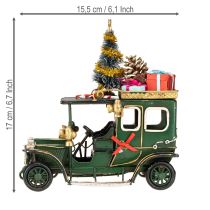 Artikel Dekoratives Weihnachtsauto mit Geschenken und Tanne für festliche Dekoration