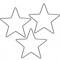 Artikel Weihnachtsdeko Metallstern Schwarz Stern Anhänger 15cm 6 St