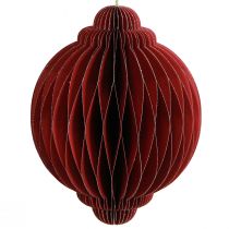 Artikel Weihnachtsdeko Papier Christbaumschmuck Bordeaux H20cm