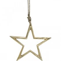 Artikel Weihnachtsdeko Stern, Adventsdeko, Stern Anhänger Golden B15,5cm