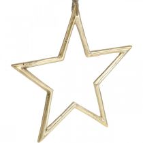 Artikel Weihnachtsdeko Stern, Adventsdeko, Stern Anhänger Golden B24,5cm