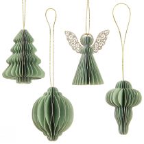Artikel Weihnachtsdeko aus Papier Christbaumschmuck Mint 6cm 12 St