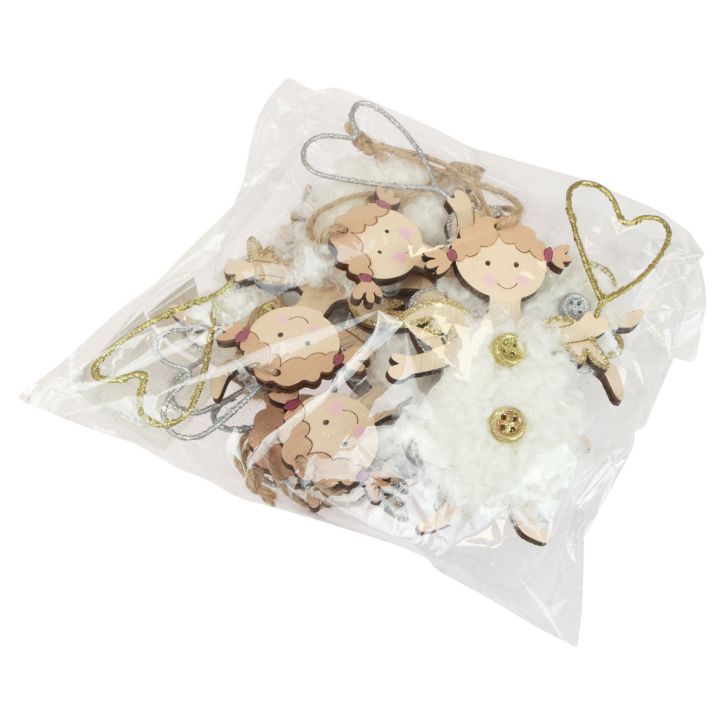 Artikel Weihnachtsengel mit Herz Christbaumschmuck Holz 14,5cm 8 St