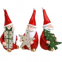 Weihnachtsfiguren Weihnachtsmann Dekofiguren H8cm 3St