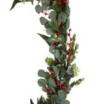 Weihnachtsgirlande Tannengirlande künstlich Eukalyptus Konifere Beerenzweig 160cm