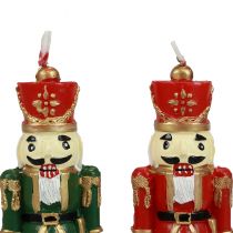 Weihnachtskerze Nussknacker Figur Tischdeko Weihnachten 18cm 1St