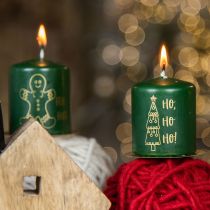 Artikel Weihnachtskerzen Kerzen Weihnachten Grün Ø5cm H6cm 4 St