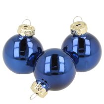 Artikel Mini Weihnachtskugeln Glas Blau 3 cm 22 Stück für Dekoration