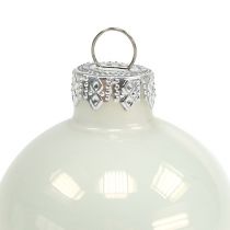 Artikel Weihnachtskugel Ø4cm Weiß glänzend 24 St