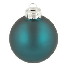 Artikel Christbaumkugeln Glas Opalblau 6 cm Matt und Glänzend 24 Stück