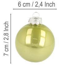 Artikel Christbaumkugel-Set aus Glas 60 mm glänzend bunt 24 Stück