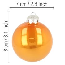 Artikel Weihnachtskugel-Set Glas bunt 75 mm 14 Stück