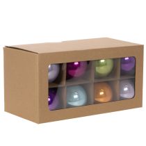 Artikel Weihnachtskugel-Set Glas bunt 75 mm 14 Stück