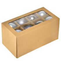Artikel Kugel-Set aus Glas Blau/Silber 7,5 cm – Matt & Glänzend, 12 Stück