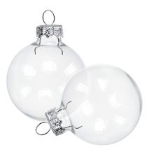 Artikel Weihnachtskugel Glas Ø6cm klar 24 St