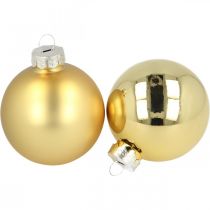 Artikel Weihnachtskugel Glas Ø6cm Gold Mix 24St