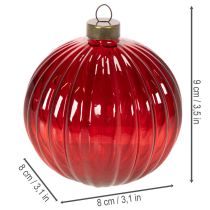 Artikel Weihnachtskugeln aus Glas Rot Ø 8 cm 12 Stück