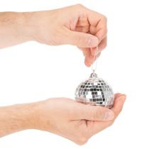 Artikel Weihnachtskugeln Set Spiegelkugel 7 cm Silber 6 Stück Kunststoff Innenbereich