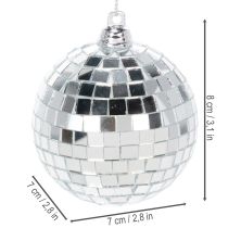 Artikel Weihnachtskugeln Set Spiegelkugel 7 cm Silber 6 Stück Kunststoff Innenbereich