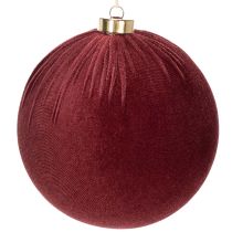 Artikel Weihnachtskugeln Samtoptik Weinrot 15 cm 3er Set für Innenbereich