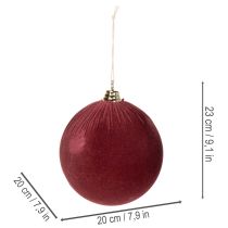 Artikel Weihnachtskugeln Rot Samtoptik Ø 20 cm 3 Stück