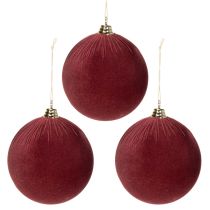 Artikel Weihnachtskugeln Rot Samtoptik Ø 20 cm 3 Stück